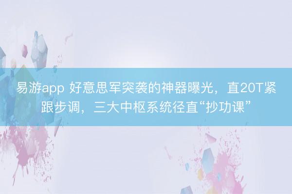 易游app 好意思军突袭的神器曝光，直20T紧跟步调，三大中枢系统径直“抄功课”