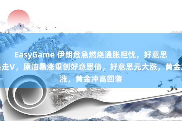 EasyGame 伊朗危急燃烧通胀担忧，好意思股指张皇走V，原油暴涨重创好意思债，好意思元大涨，黄金冲高回落