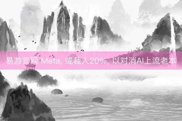 易游官网 Meta, 或裁人20%, 以对消AI上流老本