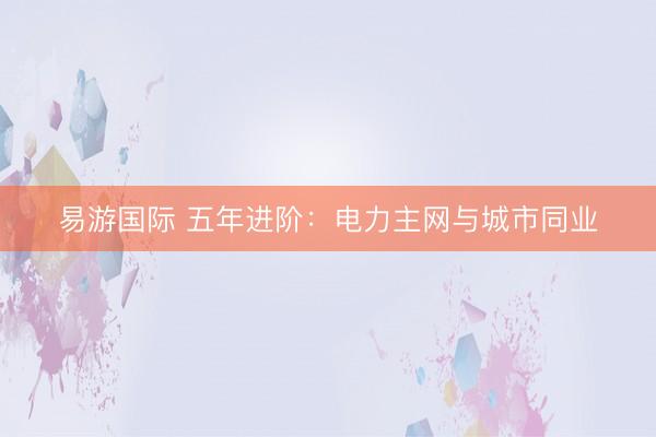 易游国际 五年进阶：电力主网与城市同业