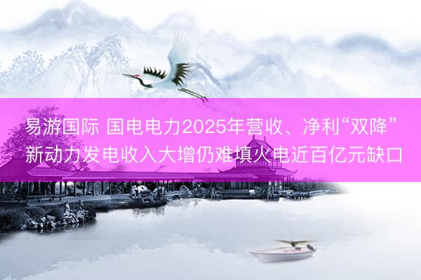 易游国际 国电电力2025年营收、净利“双降” 新动力发电收入大增仍难填火电近百亿元缺口
