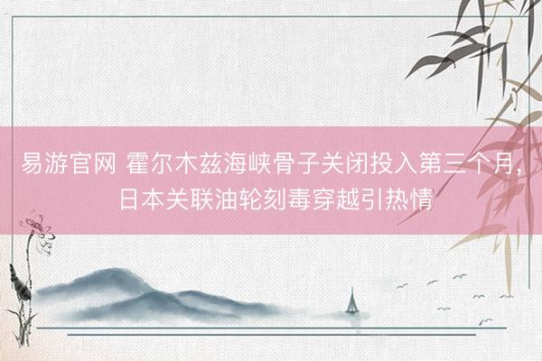 易游官网 霍尔木兹海峡骨子关闭投入第三个月， 日本关联油轮刻毒穿越引热情