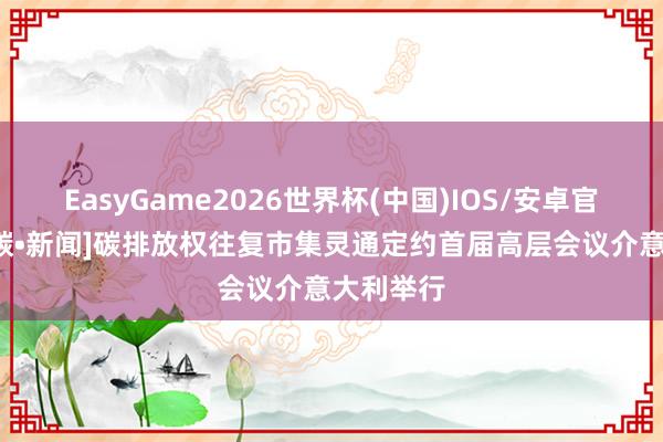 EasyGame2026世界杯(中国)IOS/安卓官方下载 [碳•新闻]碳排放权往复市集灵通定约首届高层会议介意大利举行