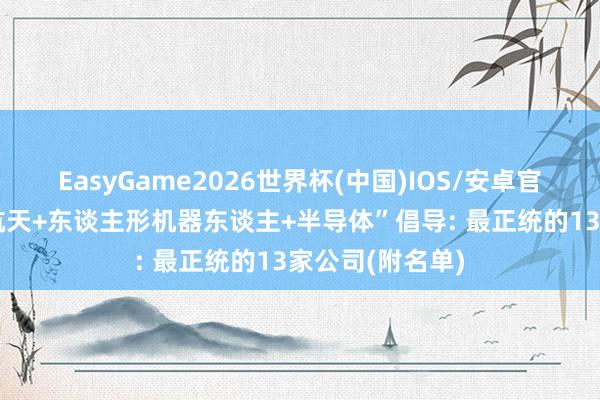 EasyGame2026世界杯(中国)IOS/安卓官方下载 “买卖航天+东谈主形机器东谈主+半导体”倡导: 最正统的13家公司(附名单)