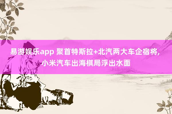 易游娱乐app 聚首特斯拉+北汽两大车企宿将, 小米汽车出海棋局浮出水面