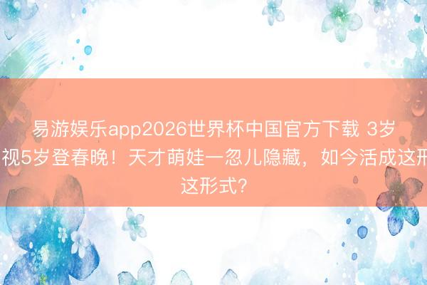 易游娱乐app2026世界杯中国官方下载 3岁上央视5岁登春晚！天才萌娃一忽儿隐藏，如今活成这形式？