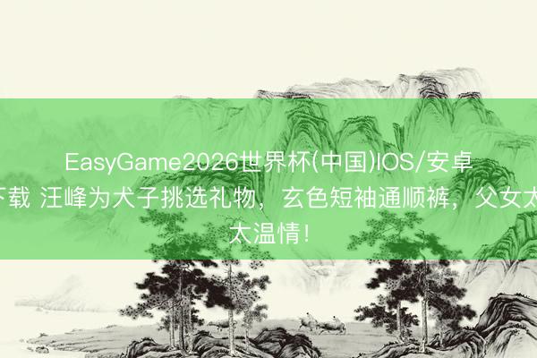 EasyGame2026世界杯(中国)IOS/安卓官方下载 汪峰为犬子挑选礼物，玄色短袖通顺裤，父女太温情！