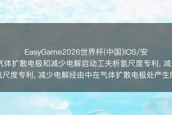 EasyGame2026世界杯(中国)IOS/安卓官方下载 科念念创央求气体扩散电极和减少电解启动工夫析氢尺度专利， 减少电解经由中在气体扩散电极处产生的氢气的量